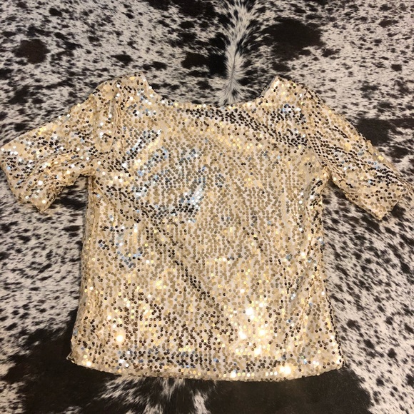Tops - Gold sequin shirt Tops - Gold sequin shirt